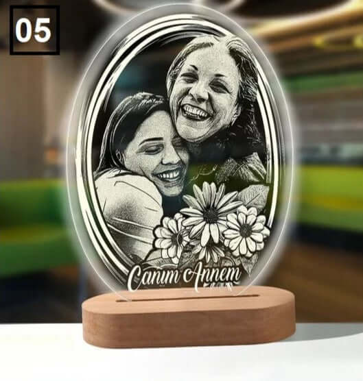 3D Foto Lampe personalisiert mit eigenem Foto und Text