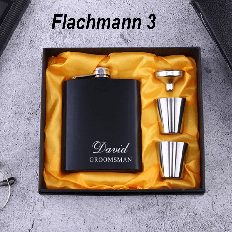 Personalisierter Edelstahl-Flachmann mit Gravur