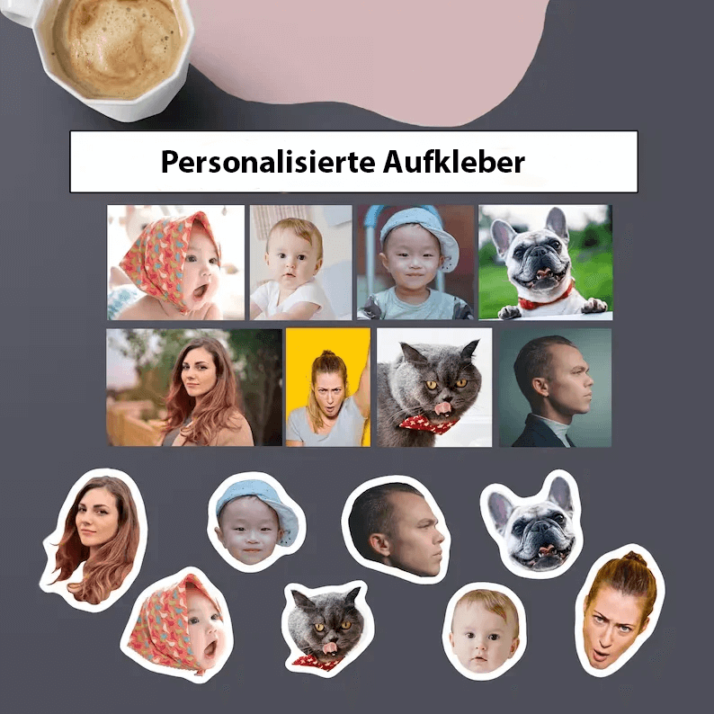 Personalisierte Gesichtsaufkleber für individuelle Gestaltung