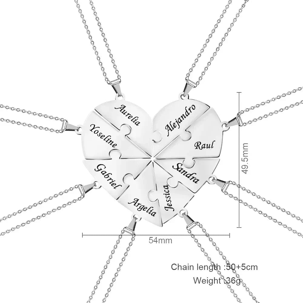 Herz-Halskette mit Gravur - Personalisierbar mit Namen